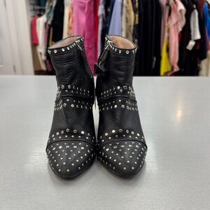 Lanvin Black Studded Ankle Boots